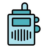 Walkie talkie icon vector flat