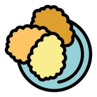 Top view nugget icon vector flat