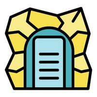 Diamond mine icon vector flat