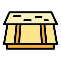 Tile roof icon vector flat