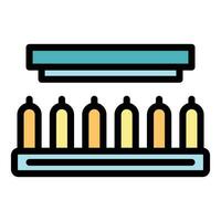 Candle factory line icon vector flat