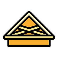 Wood roof icon vector flat