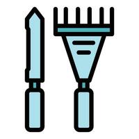 Candle making line icon vector flat