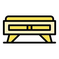 Wood table icon vector flat