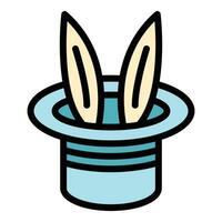 Animal magic show icon vector flat