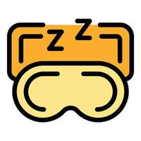 Sleeping mask icon vector flat