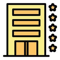 Restaurant building icon vector flat