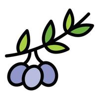 Athens olives branch icon vector flat