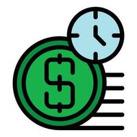 Credit money time icon vector flat