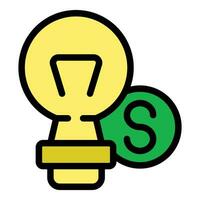 Idea loan icon vector flat