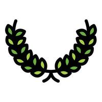 Greek laurel icon vector flat