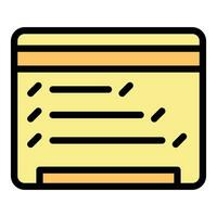 Web code icon vector flat