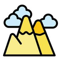 Poland mountains icon vector flat