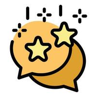 Chat amazed icon vector flat