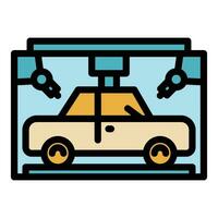 3d car printing stand icon vector flat