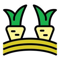 Eco carrot icon vector flat