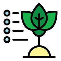 planta crecer icono vector plano