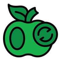 Nature eco apple icon vector flat