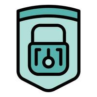 Security online icon vector flat