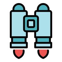 Growth jetpack icon vector flat