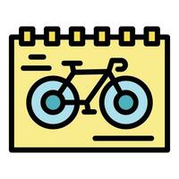 compartir bicicleta título icono vector plano