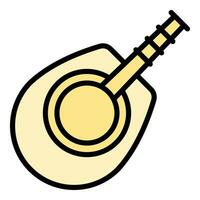 Ukulele art icon vector flat