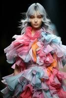 Fashion designers from around the world present their avant-garde creations on the runway at September Fashion Week photo