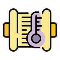 Car engine temperature icon vector flat