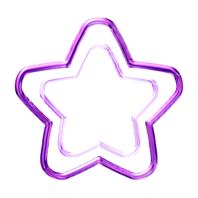 Star Y2K blue element sticker with chrome effect 27310112 PNG
