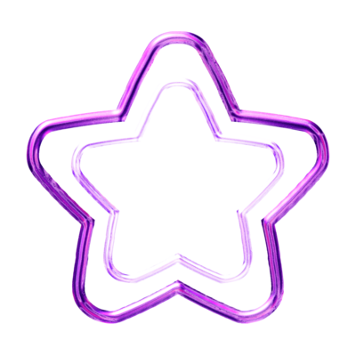 Star Y2K blue element sticker with chrome effect 27310112 PNG