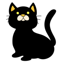 Cute Halloween Element Black Cat png