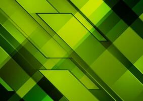 Abstract bright green tech geometric background vector