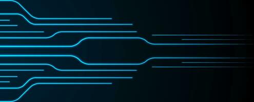 brillante azul neón circuito tablero líneas antecedentes vector