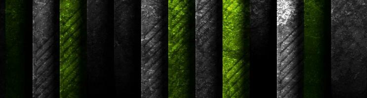 Black green abstract tech geometric background vector