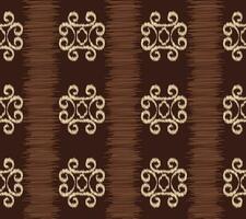 étnico ikat tela modelo geométrico estilo.africano ikat bordado marrón étnico oriental modelo marrón antecedentes. resumen,vector,ilustración.textura,papel tapiz,marco,decoración,alfombra,motivo. vector