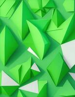 green background paper, low poly style illustration photo