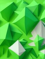 green background paper, low poly style illustration photo