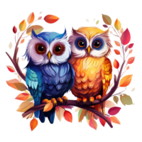 Beautiful Owls - Generative Ai png