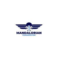 mandaloriano paramédico logo diseño vector