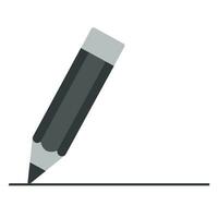 Illustration of a pencil drawing a dark line vector