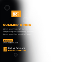psd Sommer- trinken bietet an ein Werbung Sozial Medien Post Vorlage