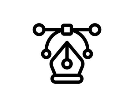 graphic design icon in trendy line style design. Vector graphic illustration. graphic design symbol for website, logo, app and interface design. Black icon vector design