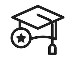 education Vector Design Icon outline on white background suitable for your website, display and design need