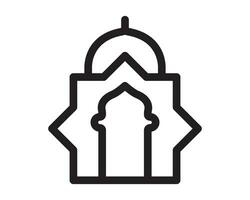 Islamic Vector Design Icon outline on white background suitable for your website, display and design need