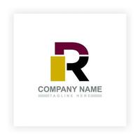 Letter R simple alphabet Logo design suitable for business and company logos vector