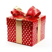 Christmas gift box isolated photo