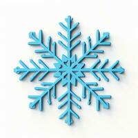 Blue snowflake isolated photo