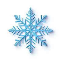 Blue snowflake isolated photo