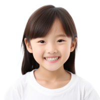 Happy asian girl isolated png