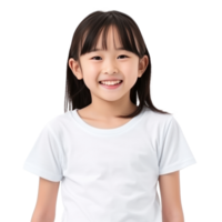 Happy asian girl isolated png